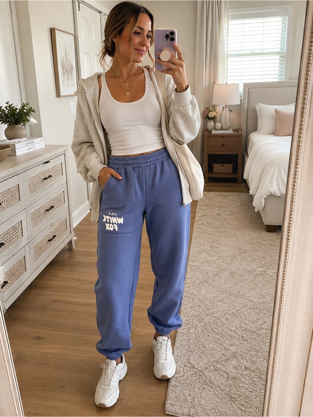 White Fox Boutique Blue Joggers